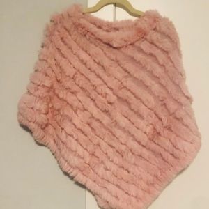 Rabbit Fur Poncho
